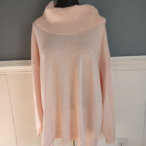 Verve Ami Size 1X Light Pink Knit Pullover Sweater - Picture 3 of 8